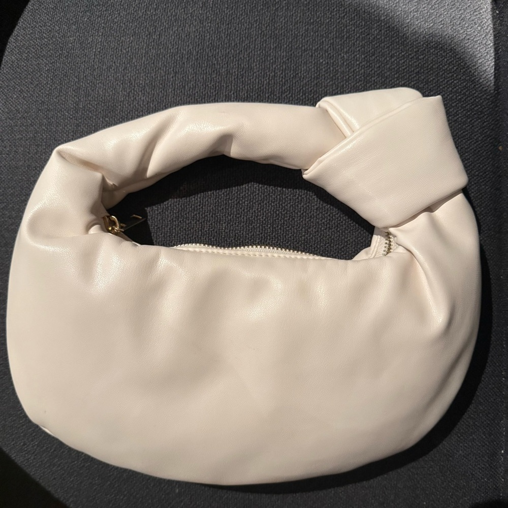 Melie Bianco Alexandra Top Handle Bag Cream Vegan Leather Handbag Retail $53 - Picture 5 of 6